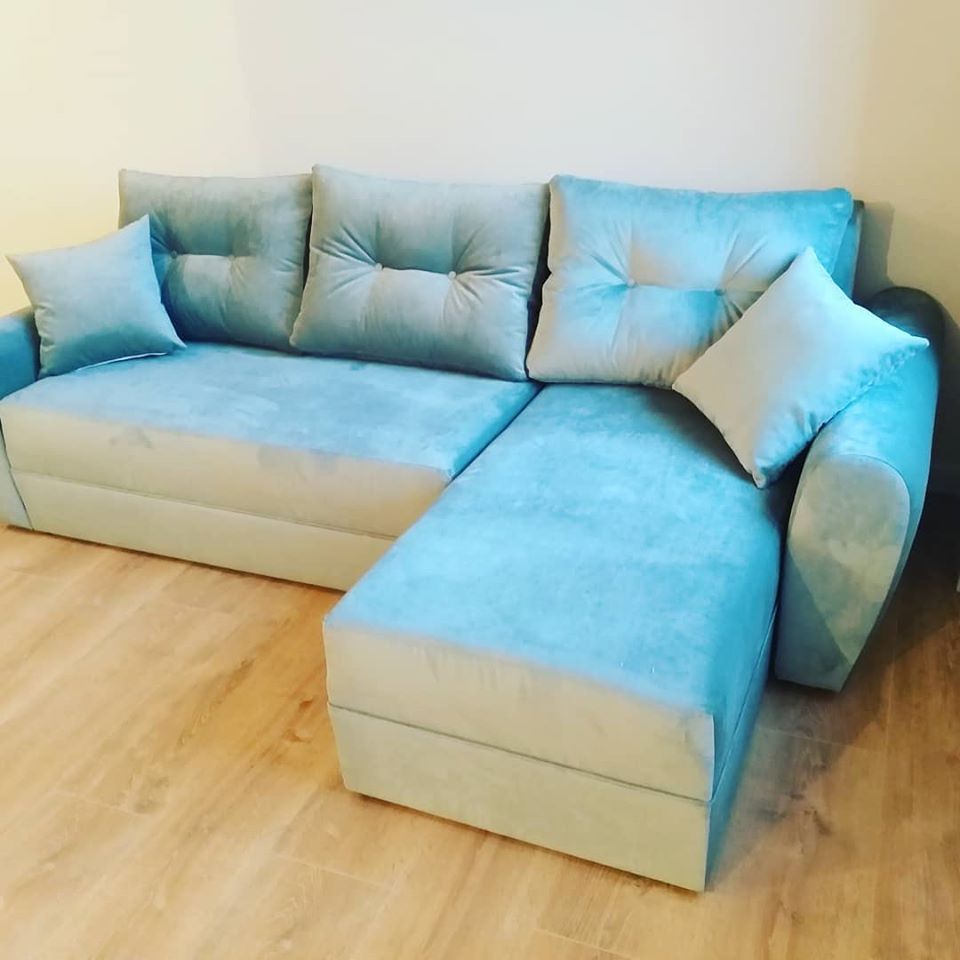 Canapea Coltar Bleu Deschis