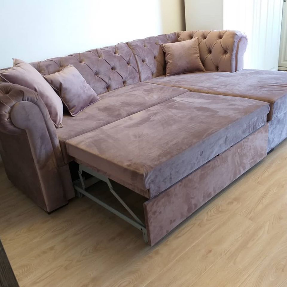 Canapea Coltar Chesterfield Mov Extensibila